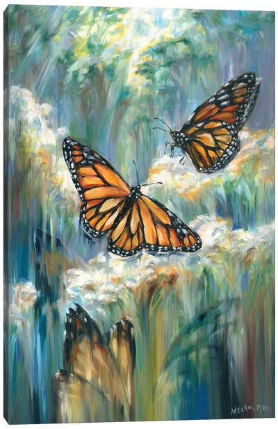 Hope On The Wings Of Butterflies Canvas Art Print - Monarch Metamorphosis