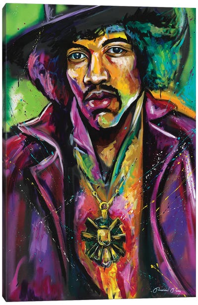 Purple Haze (Jimi Hendrix) Canvas Art Print - Michael Petty IV