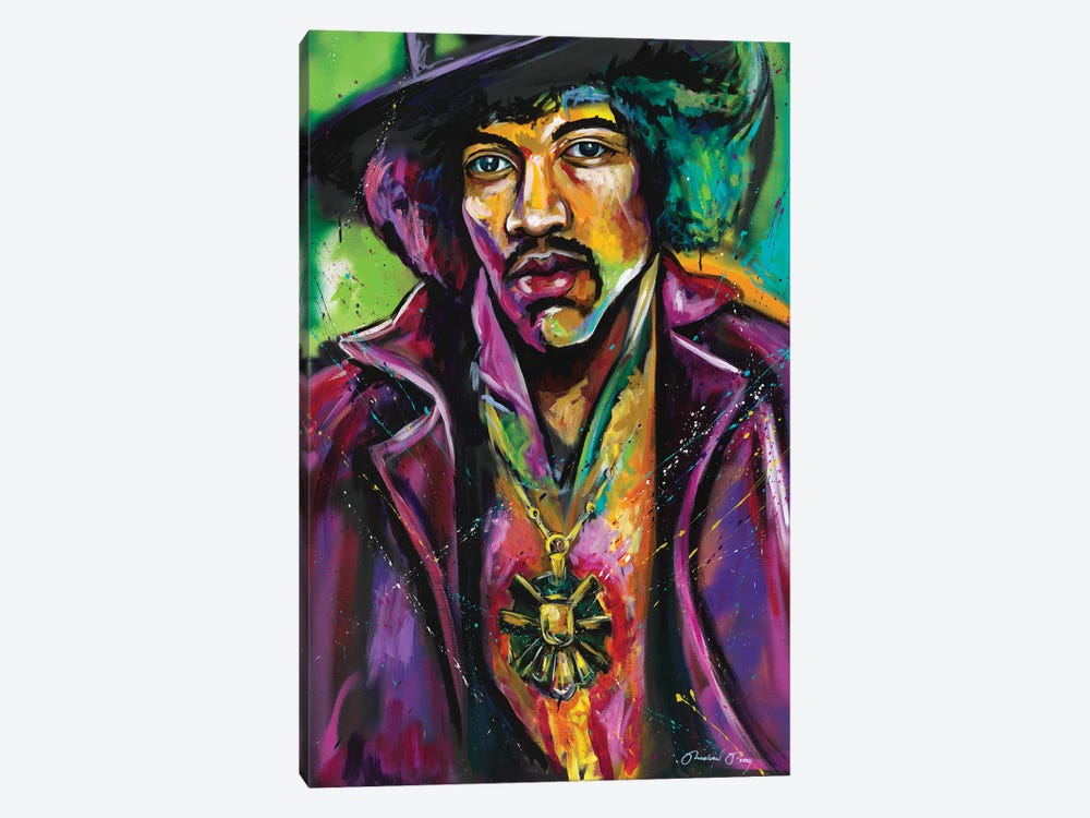 Purple Haze (Jimi Hendrix) by Michael Petty IV 1-piece Canvas Print