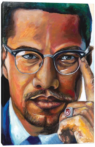 Malcolm X Canvas Art Print - Michael Petty IV