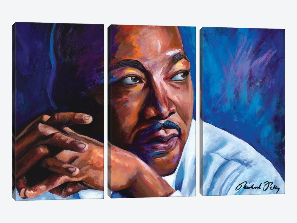 MLK (Martin Luther King) by Michael Petty IV 3-piece Canvas Print