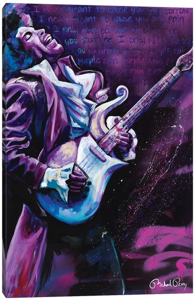 Purple Rain (Prince) Canvas Art Print - Man Cave Decor