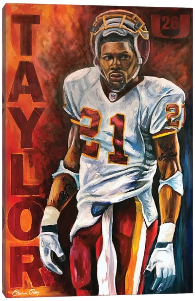 Sean Taylor Canvas Art Print - Football Art