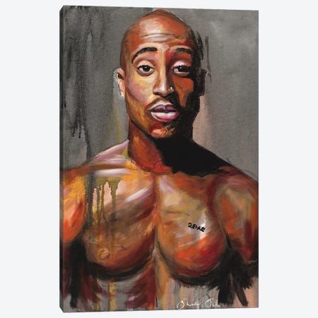 All Eyez On Me (Tupac) Canvas Print #PYV1} by Michael Petty IV Canvas Artwork