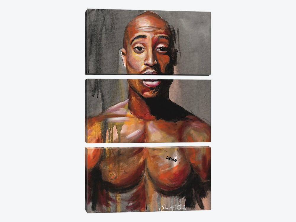 All Eyez On Me (Tupac) by Michael Petty IV 3-piece Canvas Art Print