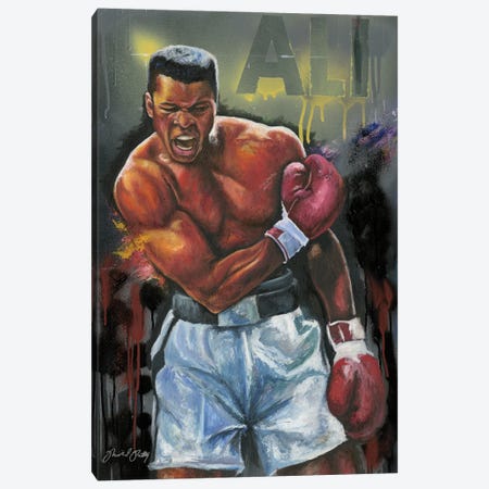 Sting Like A Bee (Muhammad Ali) Canvas Print #PYV2} by Michael Petty IV Canvas Art