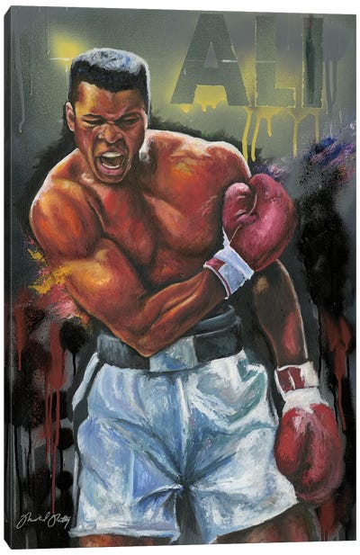 Sting Like A Bee (Muhammad Ali) Canvas Art Print - Muhammad Ali