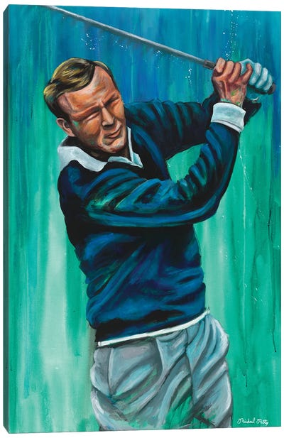 The King (Arnold Palmer) Canvas Art Print - Golf Art
