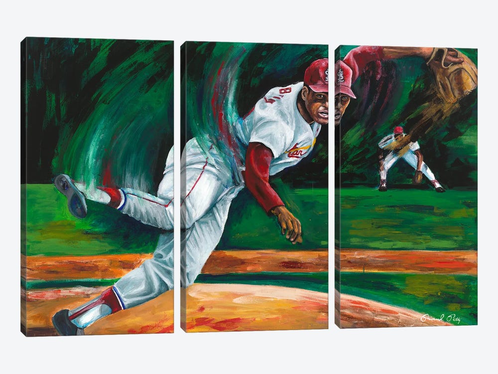 Gibby (Bob Gibson) by Michael Petty IV 3-piece Canvas Wall Art