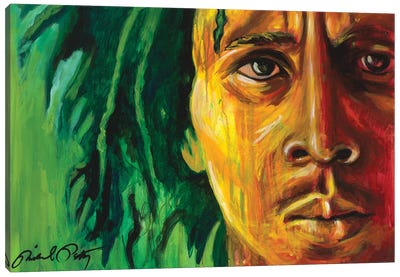 One Love (Bob Marley) Canvas Art Print - Michael Petty IV