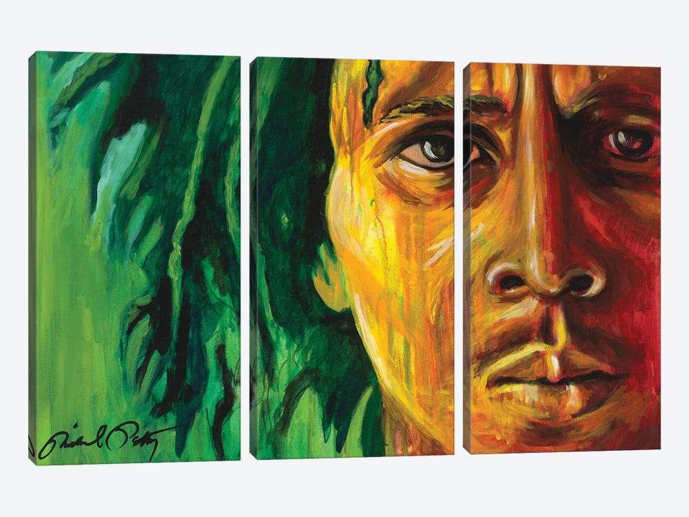 One Love (Bob Marley) by Michael Petty IV 3-piece Canvas Art Print