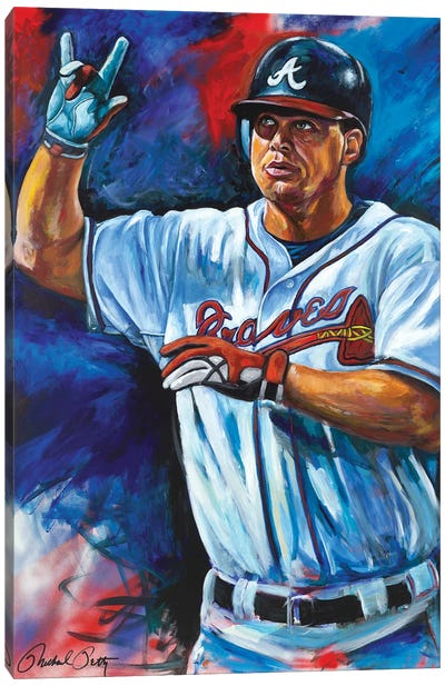 Chipper (Chipper Jones) Canvas Art Print - Baseball Art