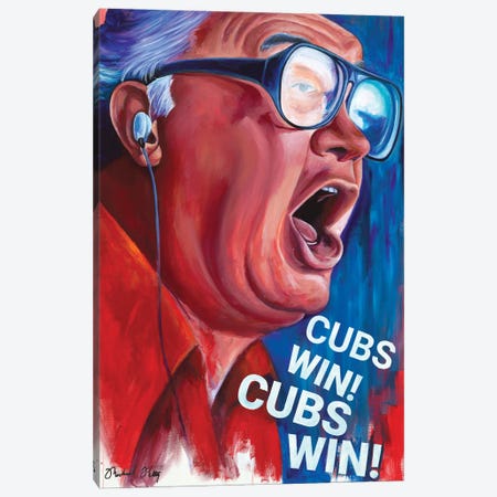 Cubs Win (Harry Caray) Canvas Print #PYV9} by Michael Petty IV Canvas Art