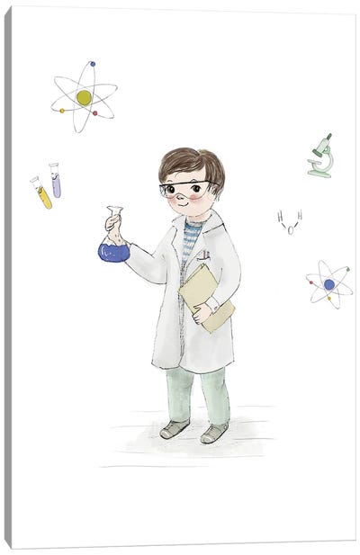 Scientific Boy Canvas Art Print - Paola Zakimi