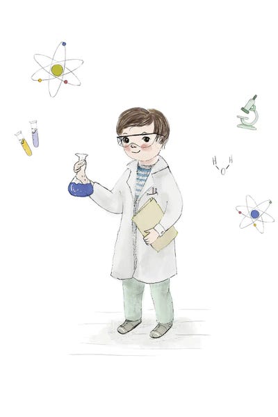 Kids Educational Art: Scientific Boy by Paola Zakimi