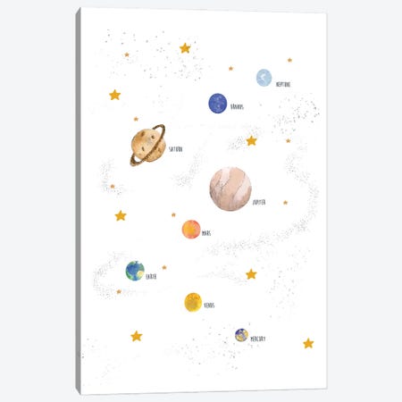 Planets Canvas Print #PZK10} by Paola Zakimi Canvas Artwork