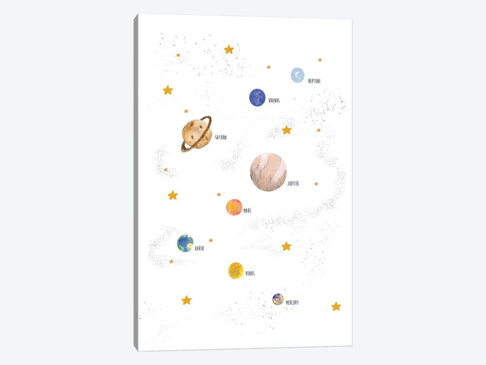 Planets by Paola Zakimi 1-piece Canvas Print