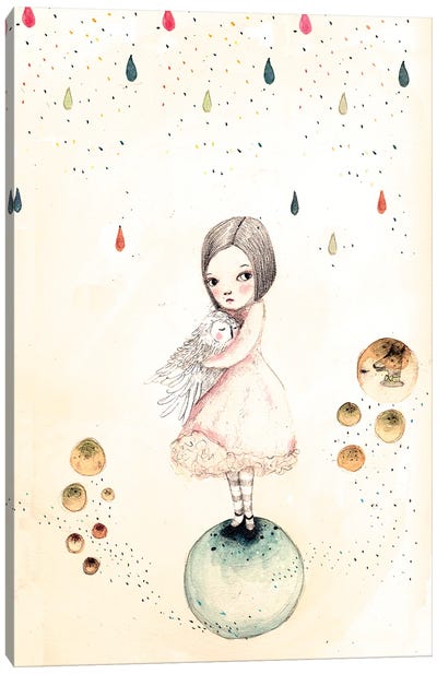 Sofi & Owl Canvas Art Print - Paola Zakimi
