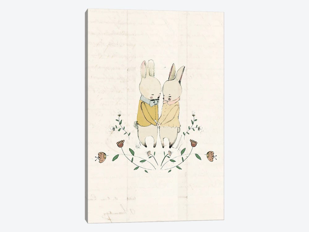 Love Bunny by Paola Zakimi 1-piece Canvas Artwork