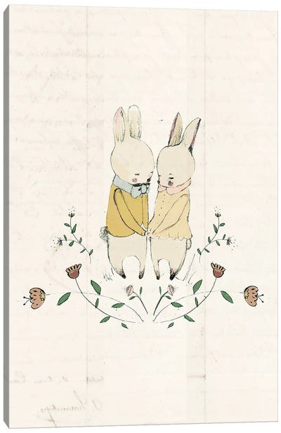 Love Bunny Canvas Art Print - Paola Zakimi