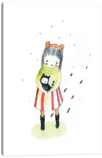 Little Cat Canvas Art Print - Paola Zakimi