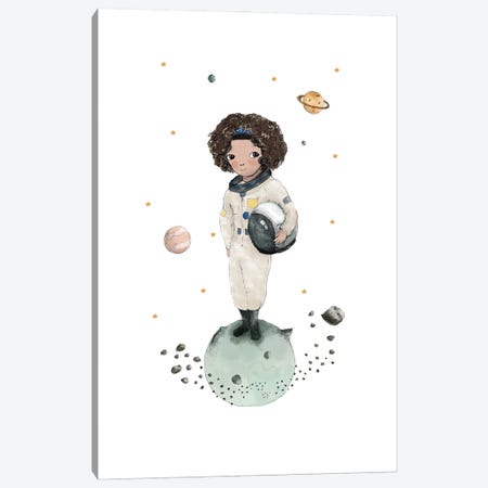 Astronaut Brown Skin Canvas Print #PZK14} by Paola Zakimi Art Print