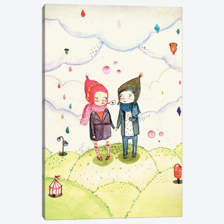 Winter Love Canvas Print #PZK155} by Paola Zakimi Art Print