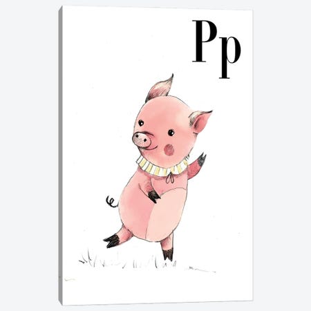 Pig Canvas Print #PZK165} by Paola Zakimi Canvas Artwork