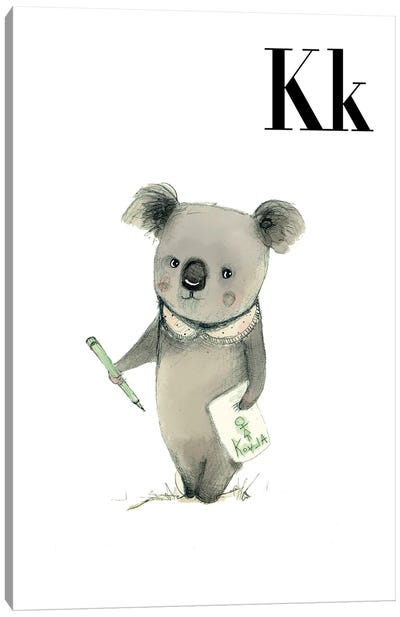 Koala Canvas Art Print - Letter K