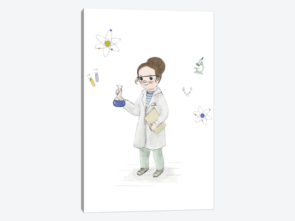 Scientific Girl by Paola Zakimi 1-piece Canvas Print