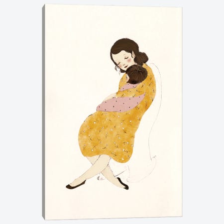Mother And Girl Canvas Print #PZK39} by Paola Zakimi Canvas Wall Art