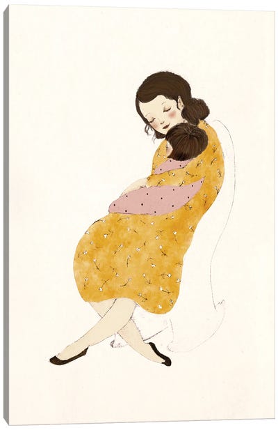 Mother And Girl Canvas Art Print - Paola Zakimi