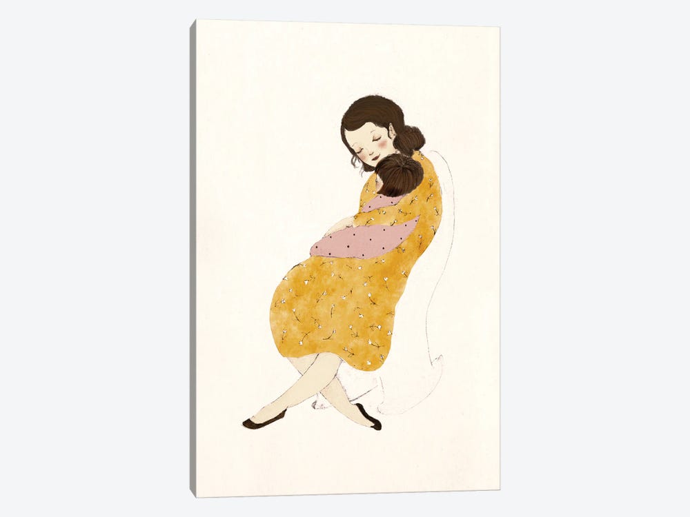 Mother And Girl by Paola Zakimi 1-piece Canvas Wall Art