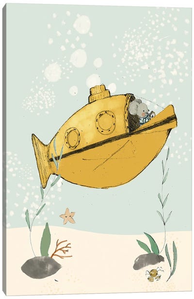 Yellow Submarine Canvas Art Print - Submarine Art