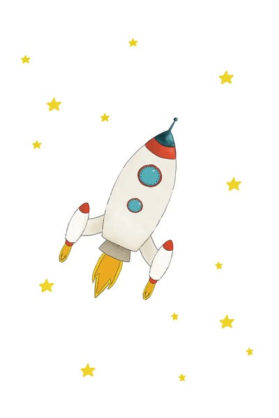 Kids Astronomy & Space Art: Rocket by Paola Zakimi