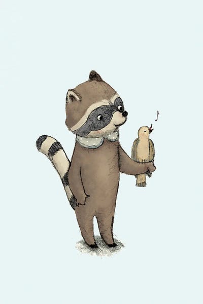 Raccoons: Raccoon II by Paola Zakimi