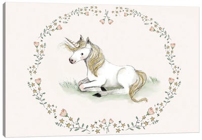 Unicorn II Canvas Art Print - Paola Zakimi