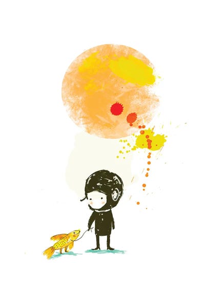 Fish by Paola Zakimi multi panel art