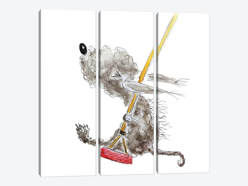 Summer On Her Swing by The Quaint and Quirky 3-piece Canvas Art