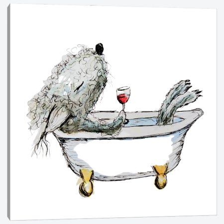 Summer In The Bath Canvas Print #QQY17} by The Quaint and Quirky Canvas Artwork