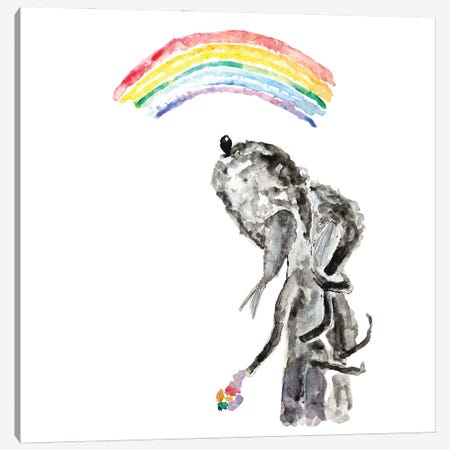 When Rainbows Cry Canvas Print #QQY1} by The Quaint and Quirky Canvas Artwork
