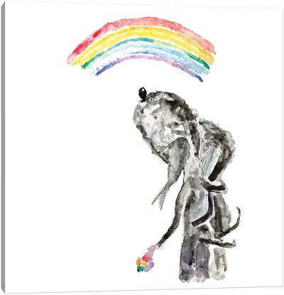 When Rainbows Cry Canvas Art Print - The Quaint and Quirky