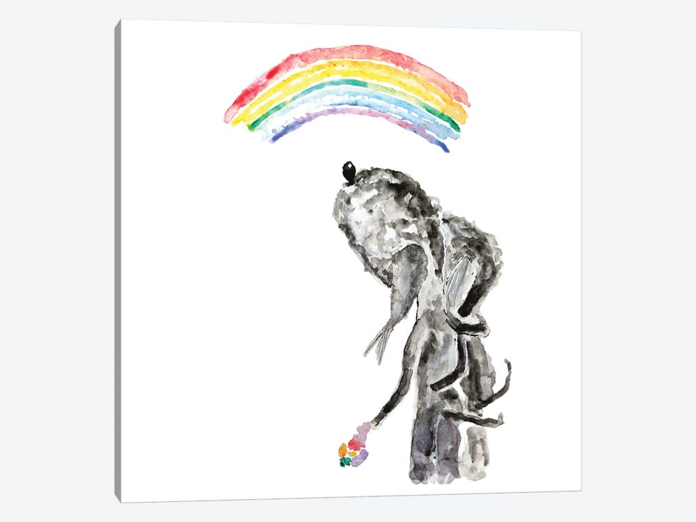 When Rainbows Cry by The Quaint and Quirky 1-piece Art Print