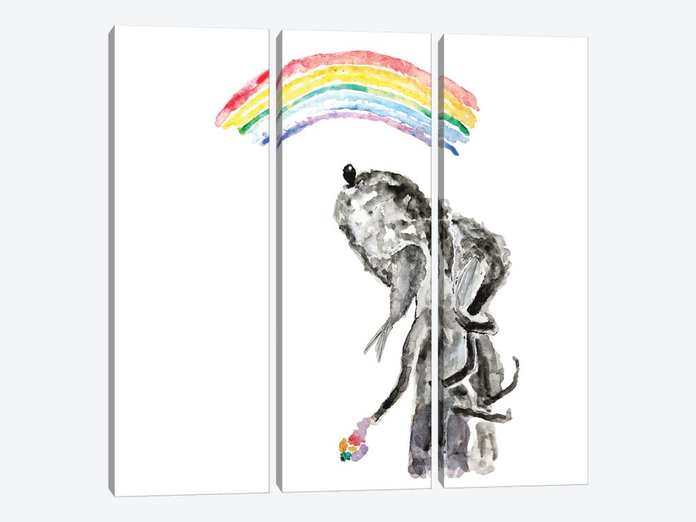 When Rainbows Cry by The Quaint and Quirky 3-piece Art Print