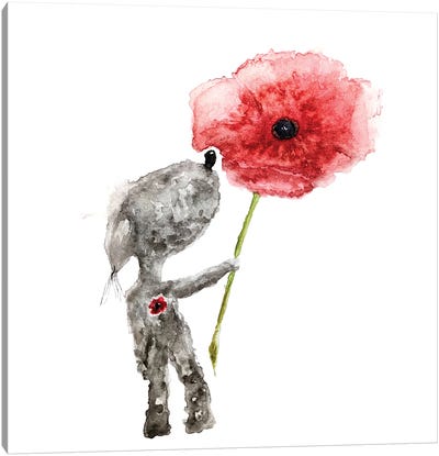 Summer's Poppy Canvas Art Print - The Quaint and Quirky