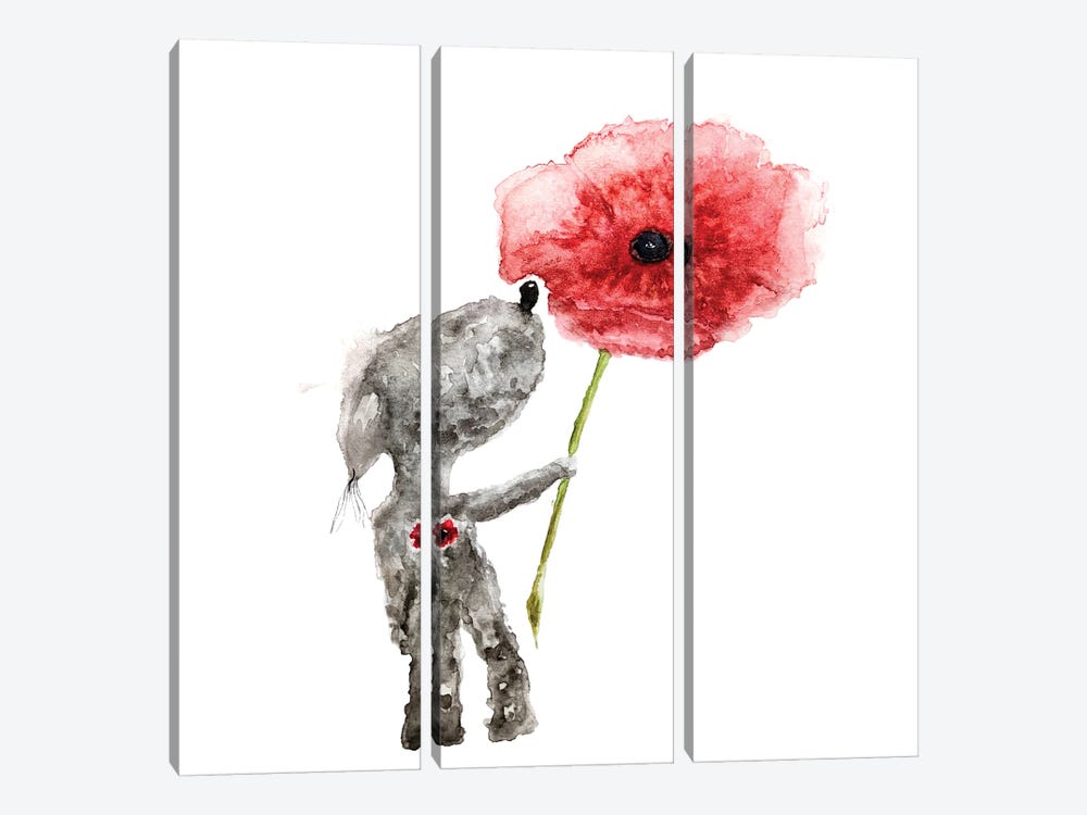 Summer's Poppy by The Quaint and Quirky 3-piece Art Print