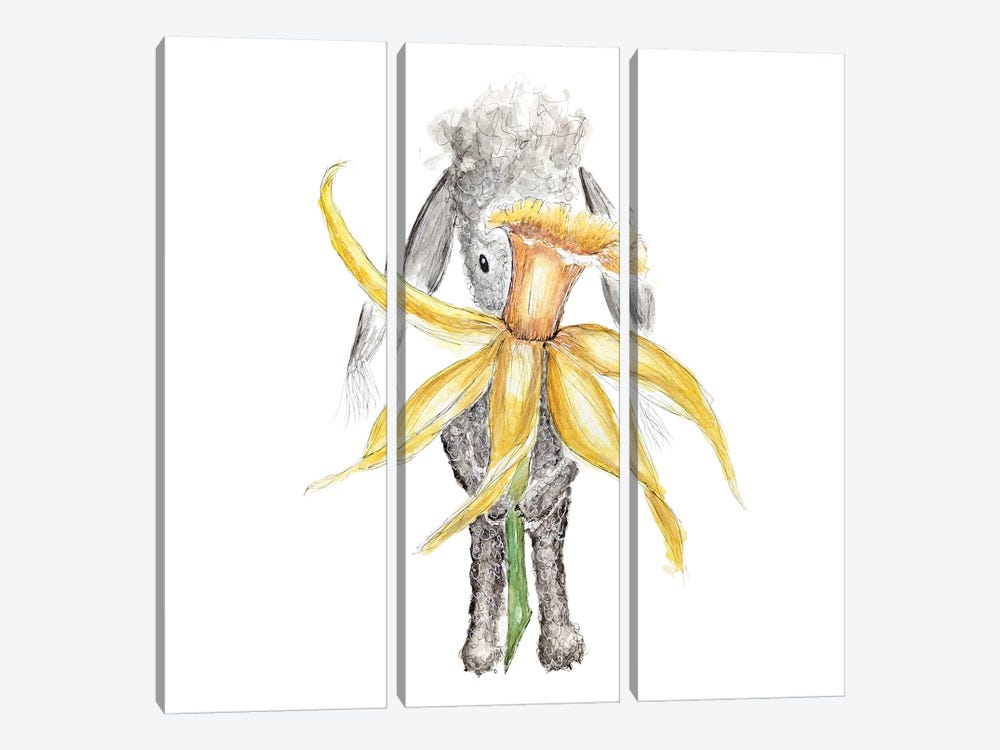 Summer's Daffodil by The Quaint and Quirky 3-piece Canvas Artwork
