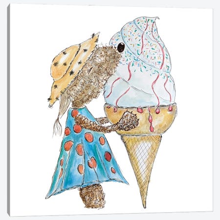 Ice Cream Time Canvas Print #QQY29} by The Quaint and Quirky Canvas Art