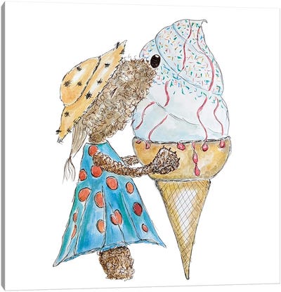 Ice Cream Time Canvas Art Print - The Quaint and Quirky