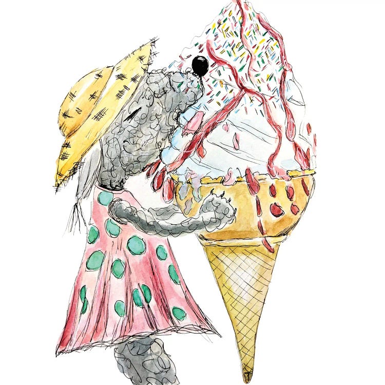 Summer Eating A Cone